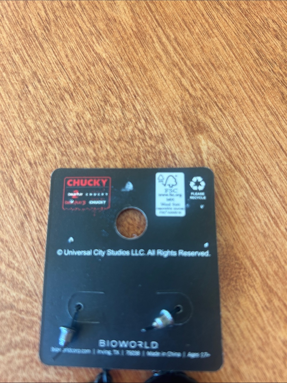 New in packaging Chucky and Tiffany Child’s Play Dangling Earrings - Picture 6 of 6